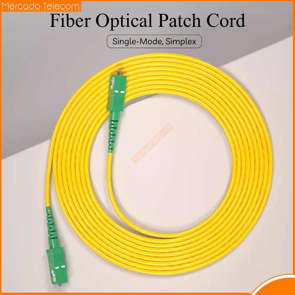 50pcs/lot 1Meter SC APC and UPC Single Mode G652D SX 3.0mm Fiber Optic Patch Cord Whole Sale