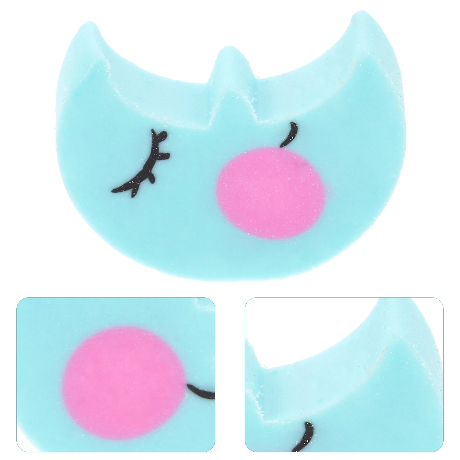 

50 Pcs Blue Moon Erasers Mini Kawaii School Supplies Soft TPR Material Portable Desk Accessories Effective Marks Removal Student