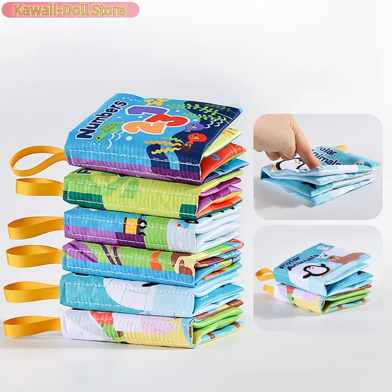 ソフトベビーファブリックブックインタラクティブ感覚活動布製ブック赤ちゃんのための最初の教育用モンテッソーリ早期学習ゲーム