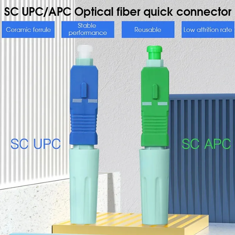 SC APC SM Single-Mode Optical Quick Connector FTTH Tool Cold Connector Tool SC UPC Fiber Optic Fast Connector