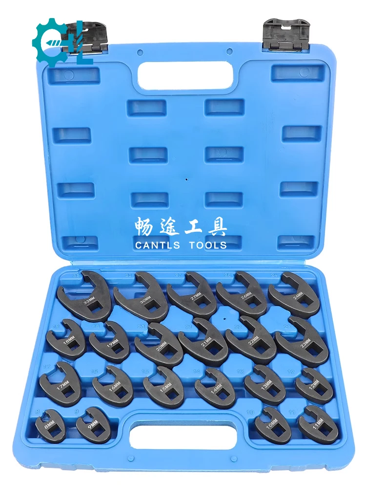 Набор из 21 многофункциональных ключей для масляных труб, головка открытого ключа, U-образное соединение, специальный инструмент узкого пространства 8-32 мм.