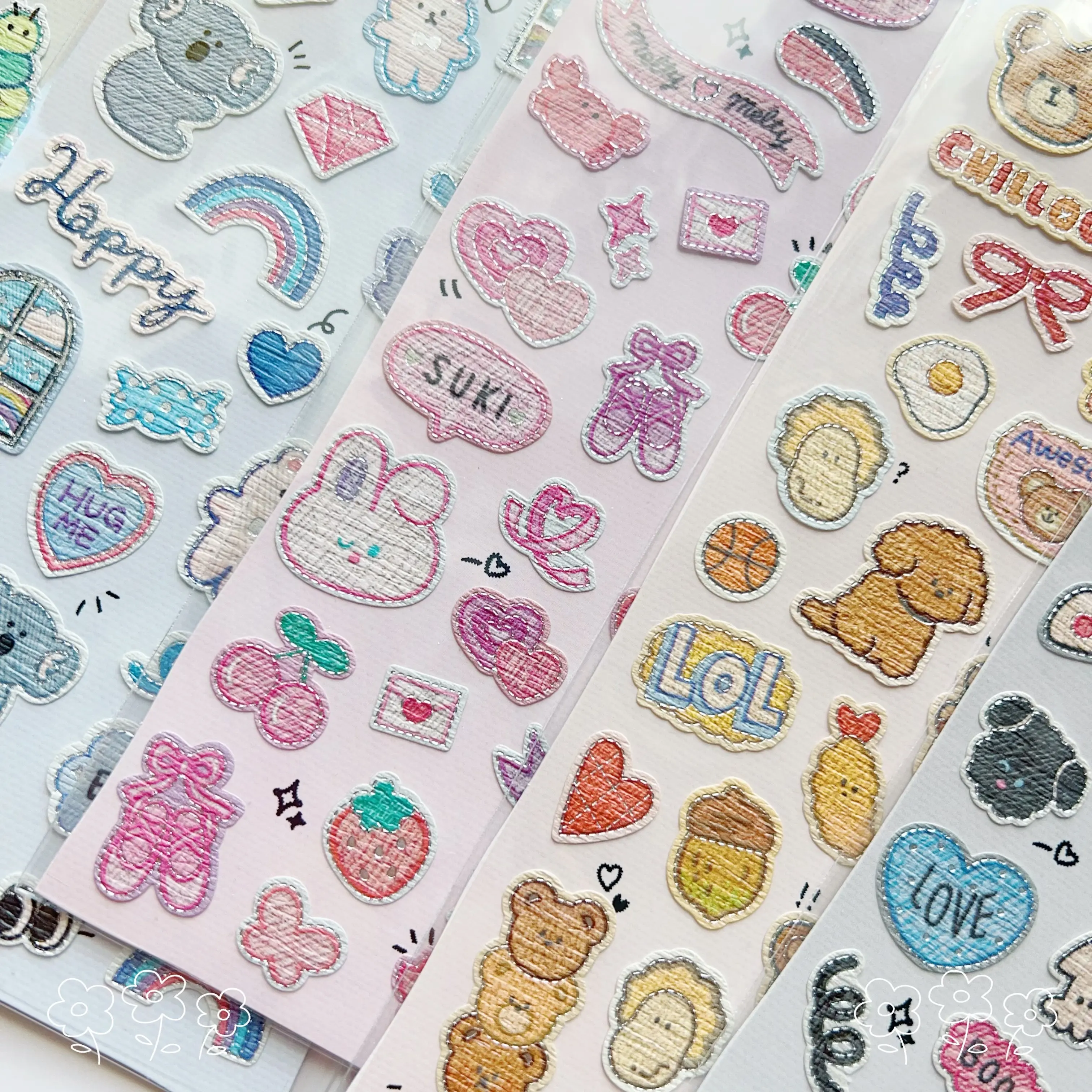 3/6 pcs Random Cartoon Kawaii Colorful Animals Stickers Scrapbooking Diy Journal Cute Stationery Decor Aesthetic Sitckers Gift