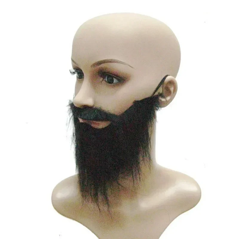 Long Fake Beard Mustache Party Halloween Decoration Festival Supplies Male Men U Shape Artificial Beard Party Favors