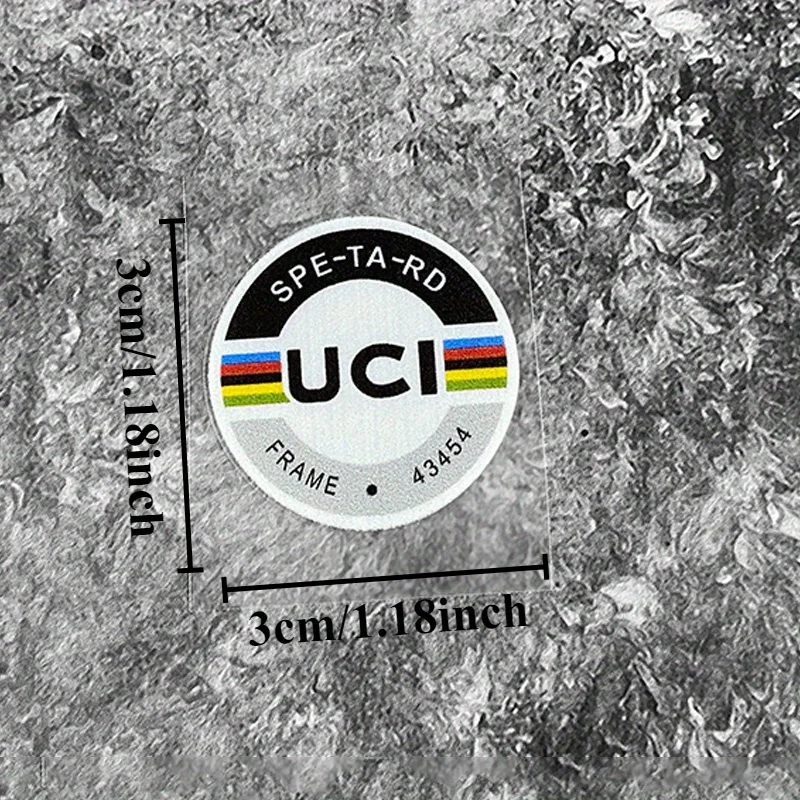 2Pcs/1set UCI Certified Vinyl Decal, Waterproof Round Sticker for MTB Frame, Cycling Decor, Off-Road Accessories