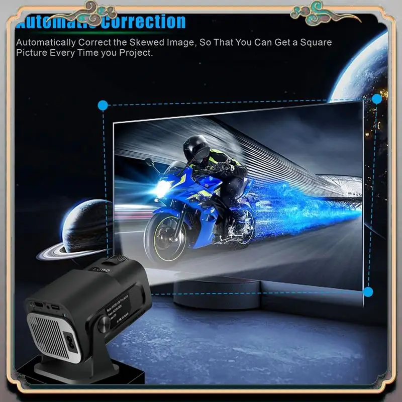 

A46M-HY320 Mini Native 720P Android 11 Projector 200ANSI Wifi6 BT5.0 Cinema Outdoor Portable 180° Rotable Projector