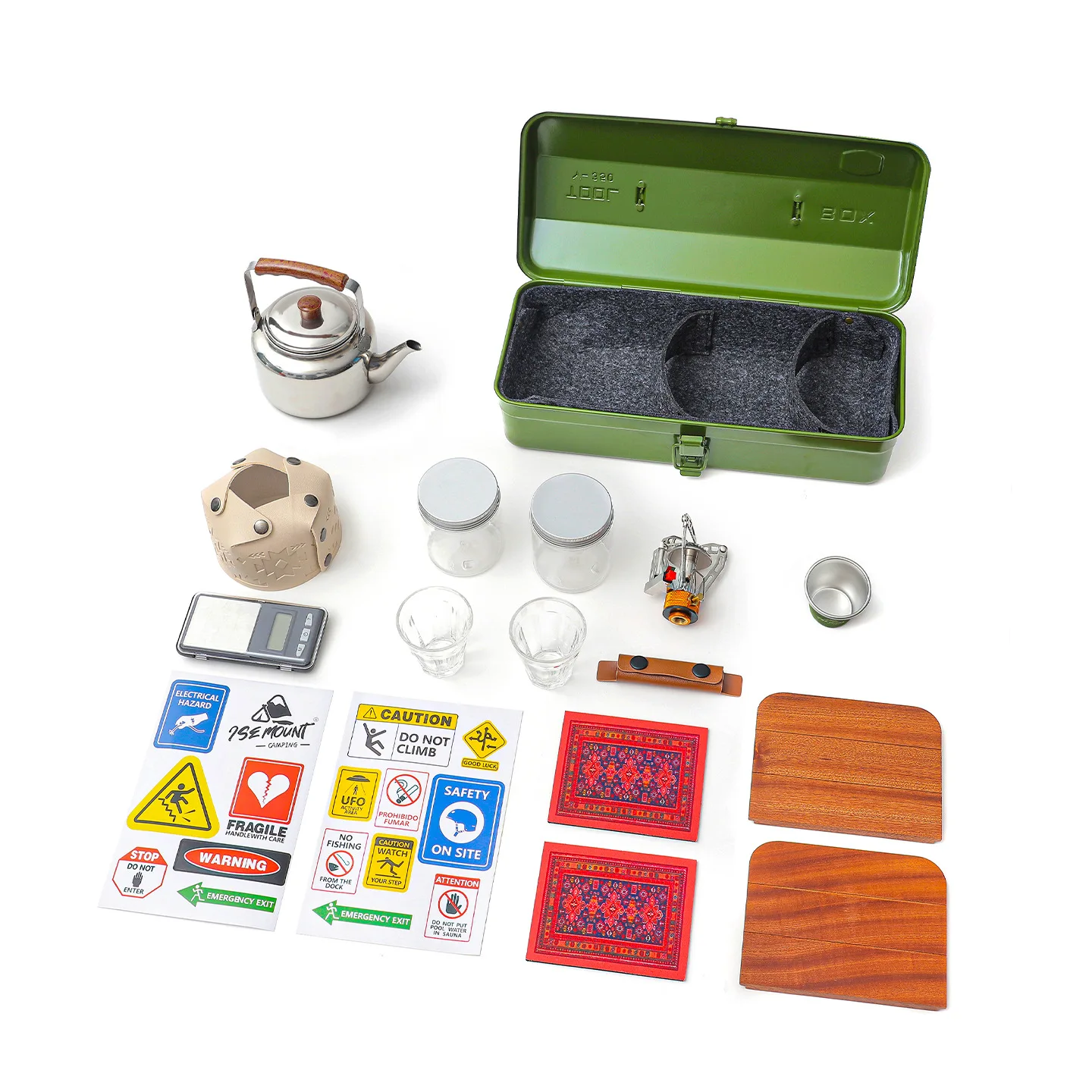 Thickened iron portable storage box Outdoor camping tool storage box