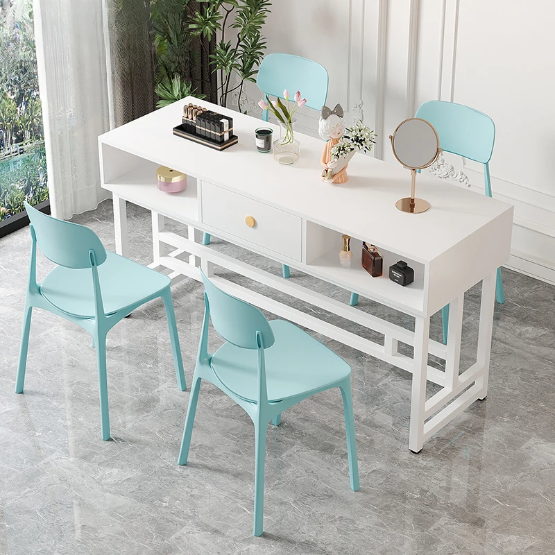 

Modern Design Nail Tables Simple Nordic Make Up White Nail Tables Speciality Salon Mesa Manicura Beauty Salon Furniture HD50NT