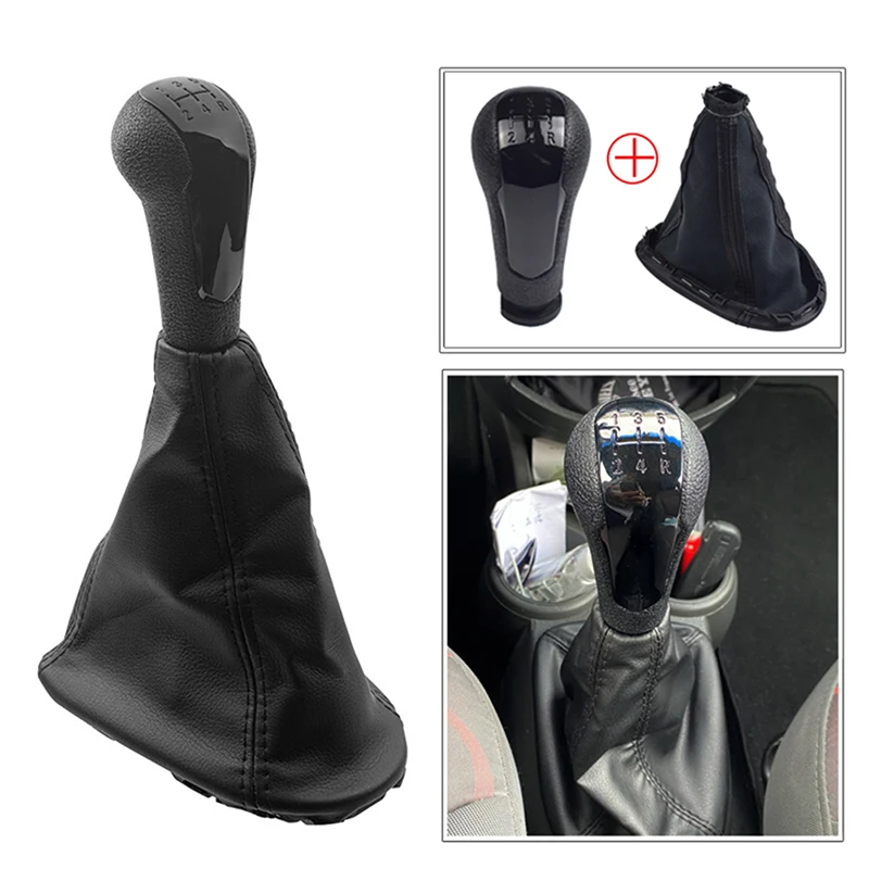 5 Speed Manual Car Gear Shift Lever Knob with Boot Cover for Chevrolet Spark Holden Barina Spark M300 2011-2015 Accessories