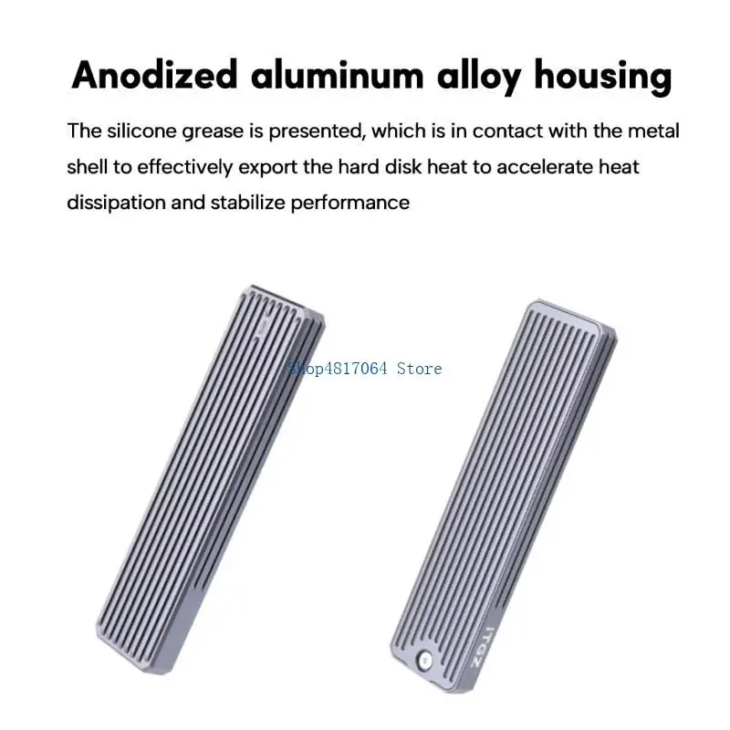 

T3LB NVME SSD External Enclosure Case Box for 2230-2280 22110 SSD Enhanced Heat Dissipation Aluminum Alloy Housing