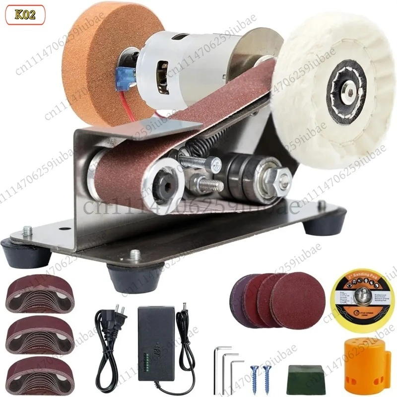 Mini Belt Sander Electric Small Sanding Machine for Woodworking Metal Polishing DIY Knife Making Tools US Plug