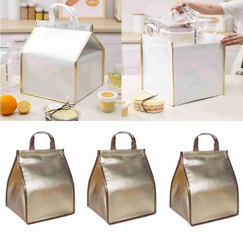 Foldable Large Cooler Bag Aluminum Foil Thermal Box Portable Food Cake Insulated Bag Waterproof Ice Pack Lunch Box Delivery Bag