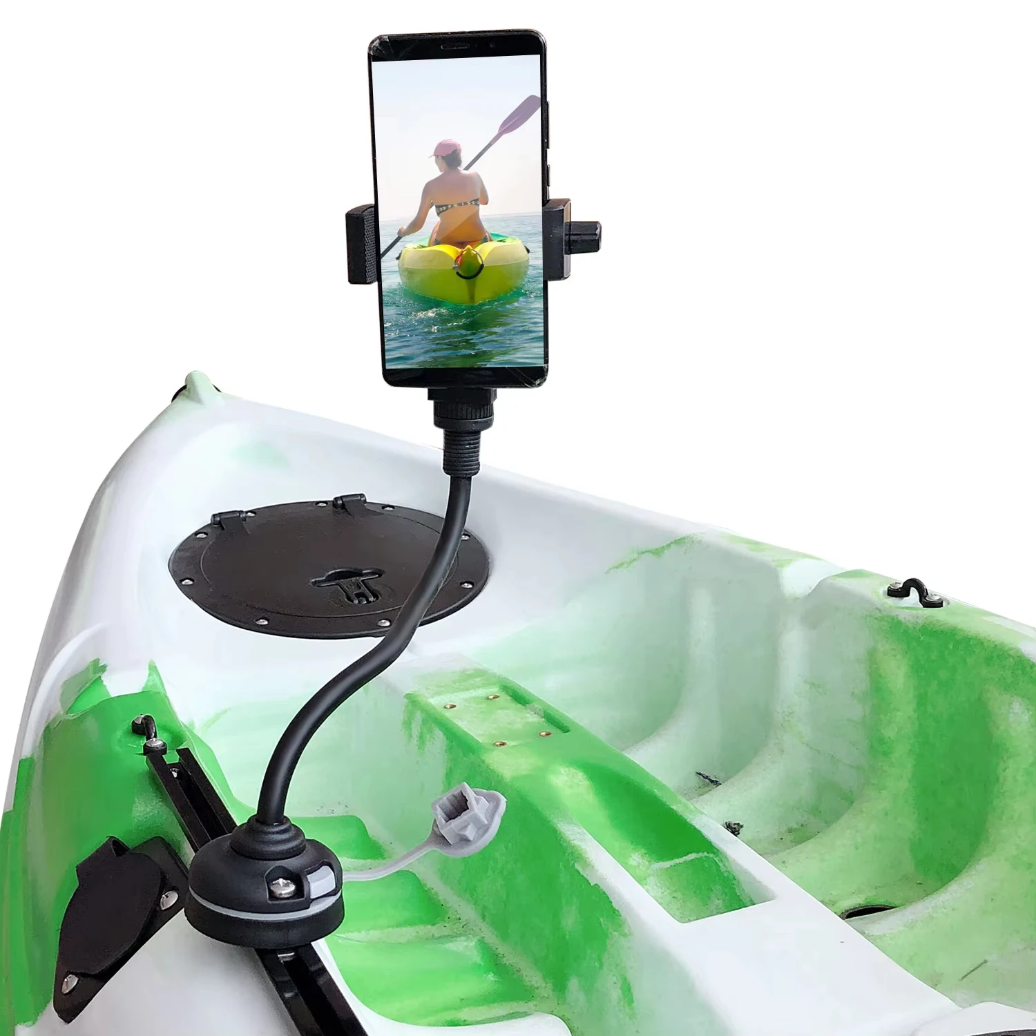 Kayak Phone Mount  Boat Bracket Canoe Camera Mount Holder with Flexible Long Arm Kayak Accessories