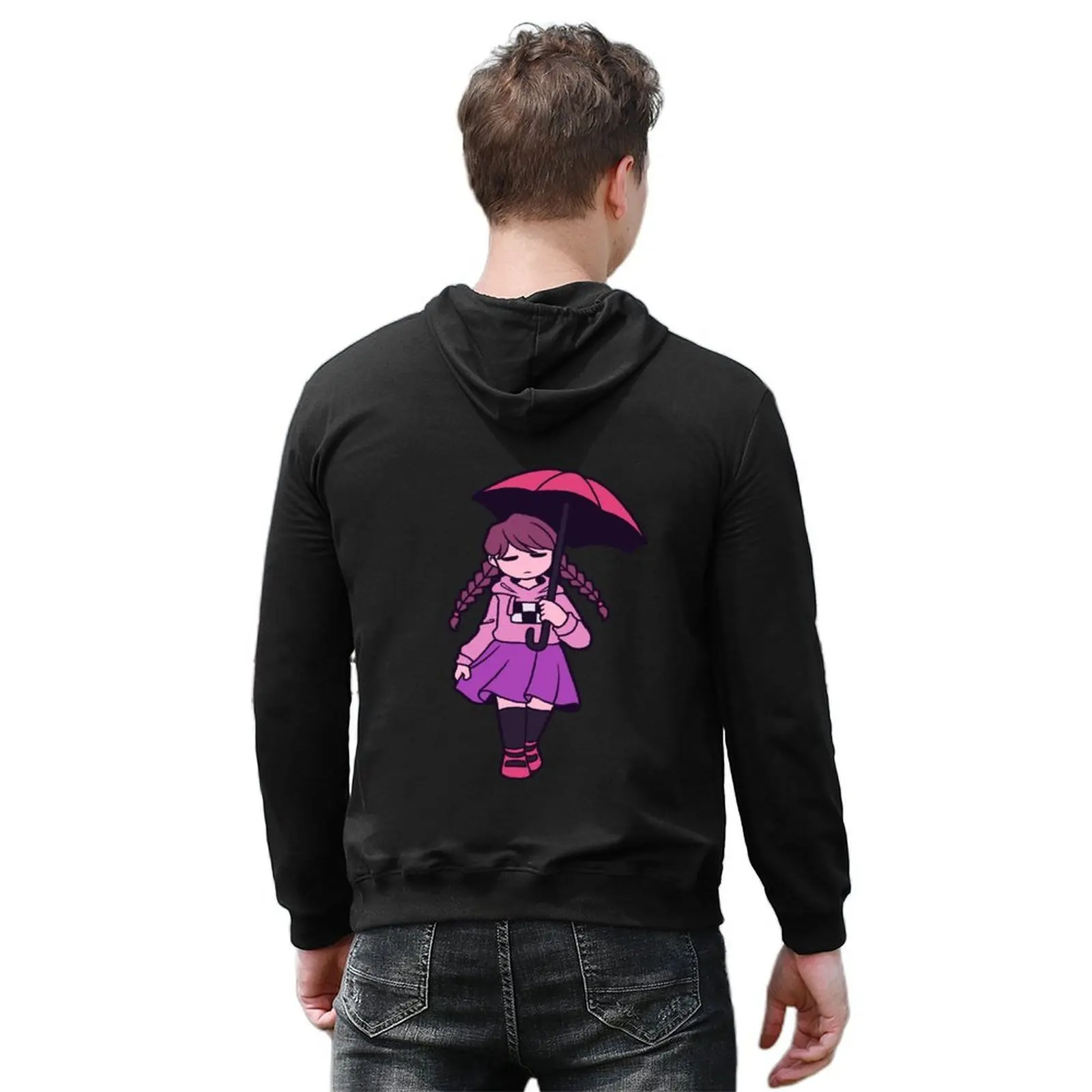 Yume Nikki Umbrella Effect هوديي الملابس الجمالية ملابس الشتاء ملابس رجالي ملابس الخريف هوديي الرجال