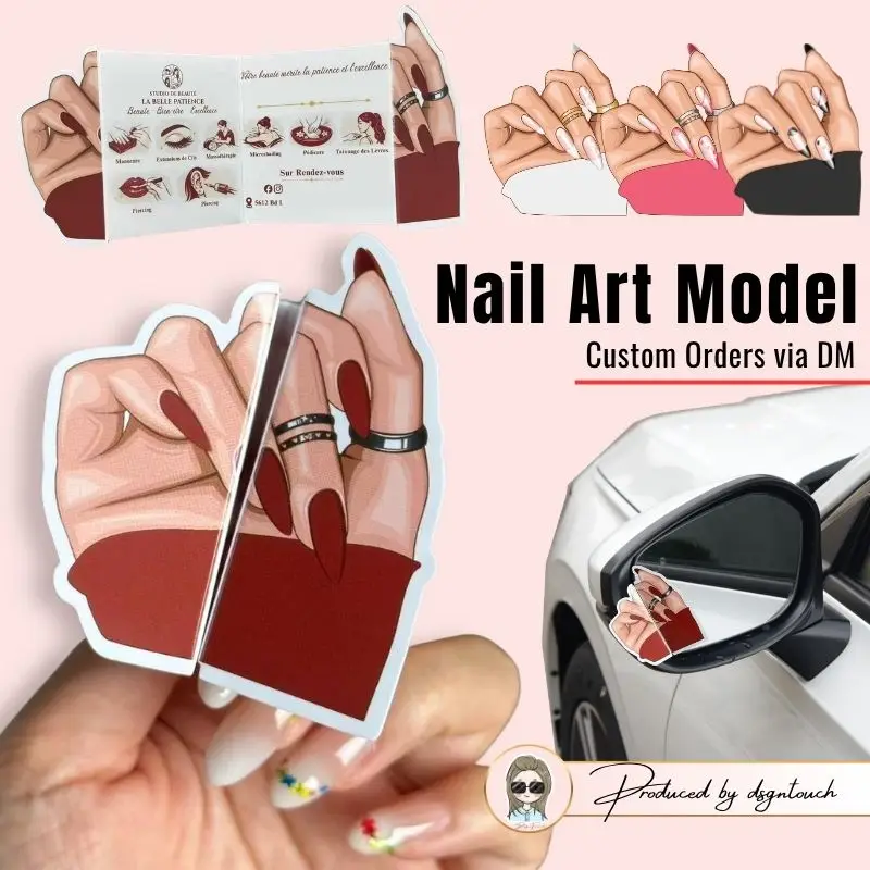 Business Cards for Nail Technicians Custom Any Shape 3-Fold 300g Glossy/Matte Lamination One Side Print Free Design dsgntouch