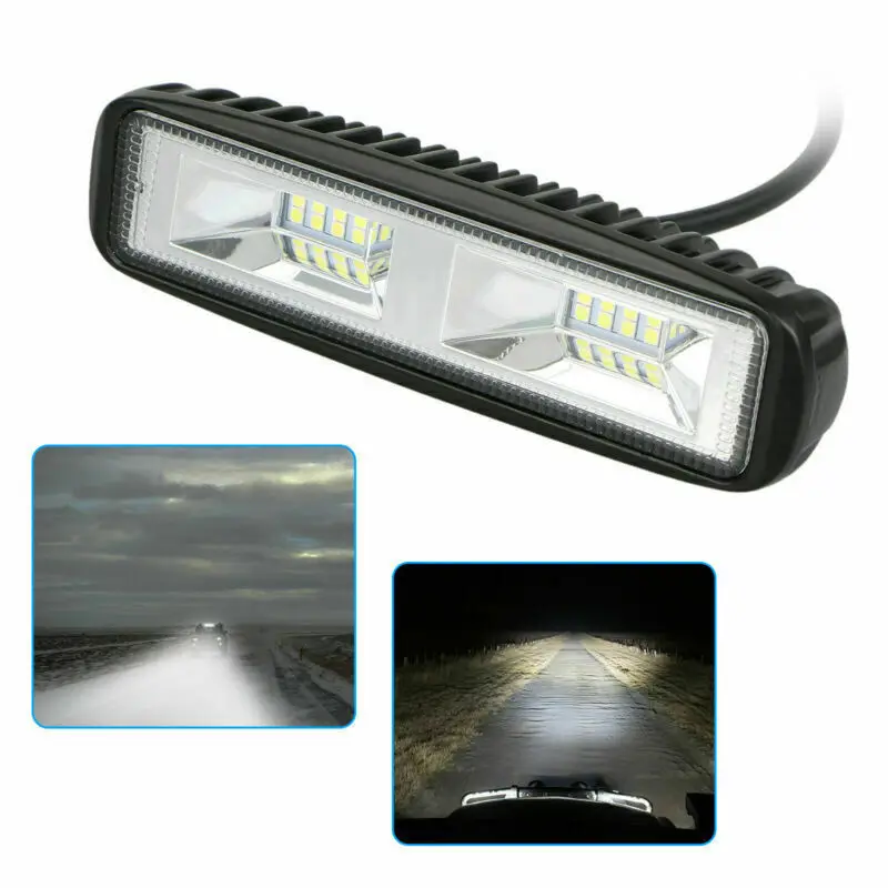 Luces LED de trabajo para coche, faros delanteros para motocicleta, camión todoterreno, foco de aleación de aluminio de alta calidad, 48W, 16LED