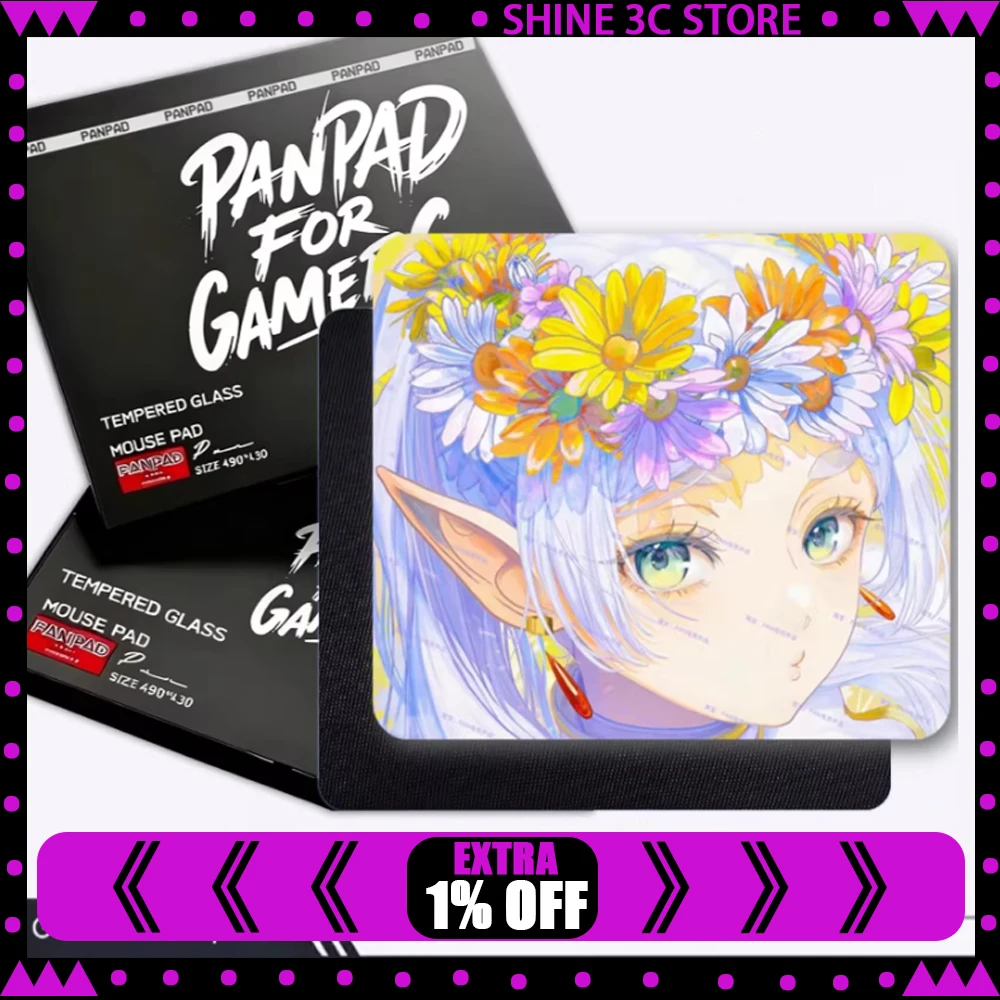 

Коврик для мыши PAN Esports Amicis Replicated Frieren Glass, гладкий, для быстрой игры, устойчивый к загрязнениям, для CSGO, APEX, Valorant, аксессуары для ПК