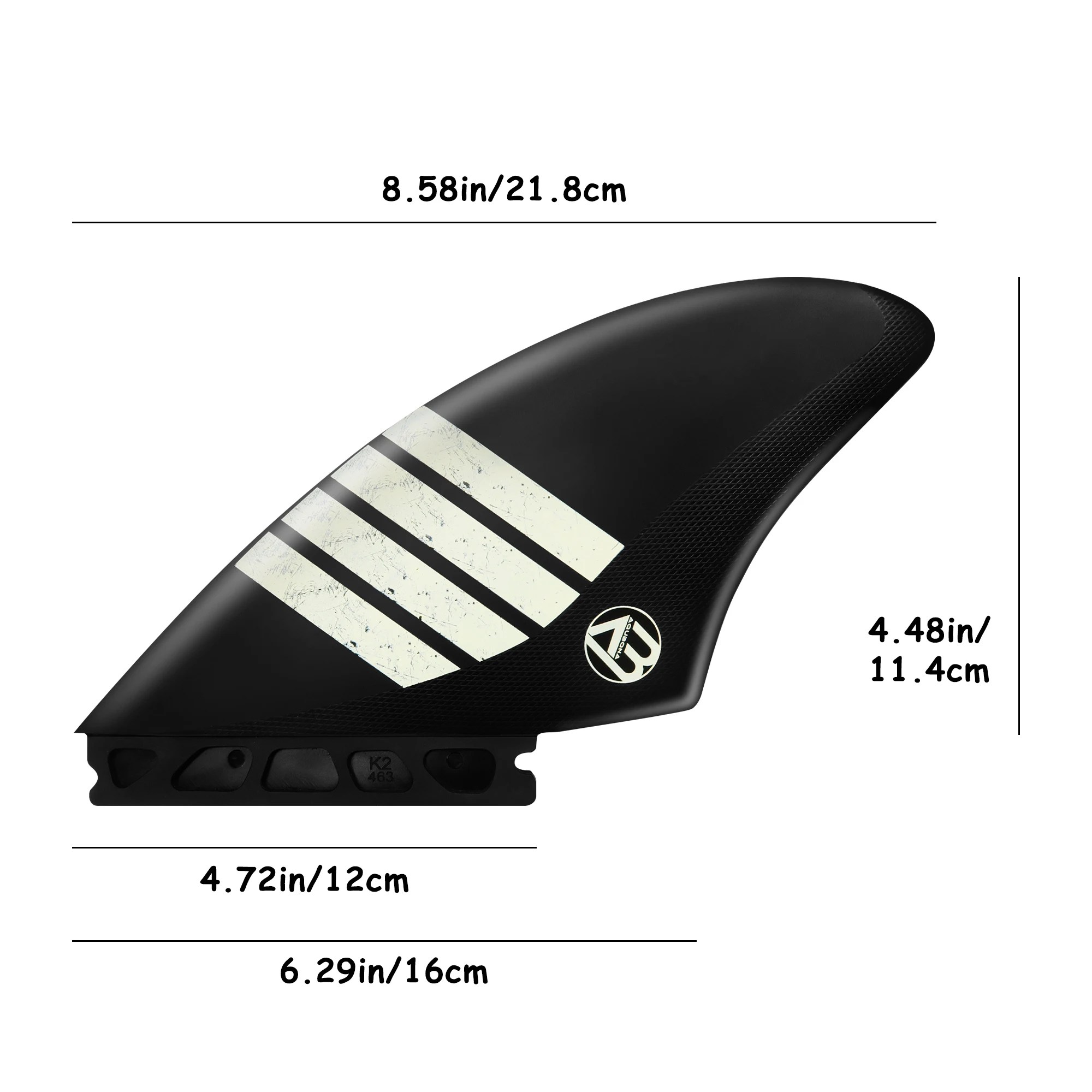 Surfboard Twin Kiel Fins (2 Fins) Dual Tab Single Tab Größen für Longboard Surfboard Funboard – Detail 17