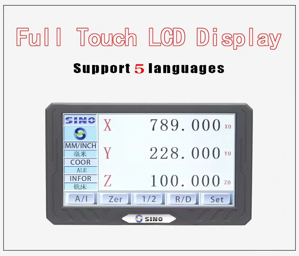 SINO 2 محور أطقم 0.005 مللي متر DRO قراءات رقمية 2 قطعة 5um صريف حاكم الموازين الخطية التشفير الاستشعار لأدوات طحن المخرطة