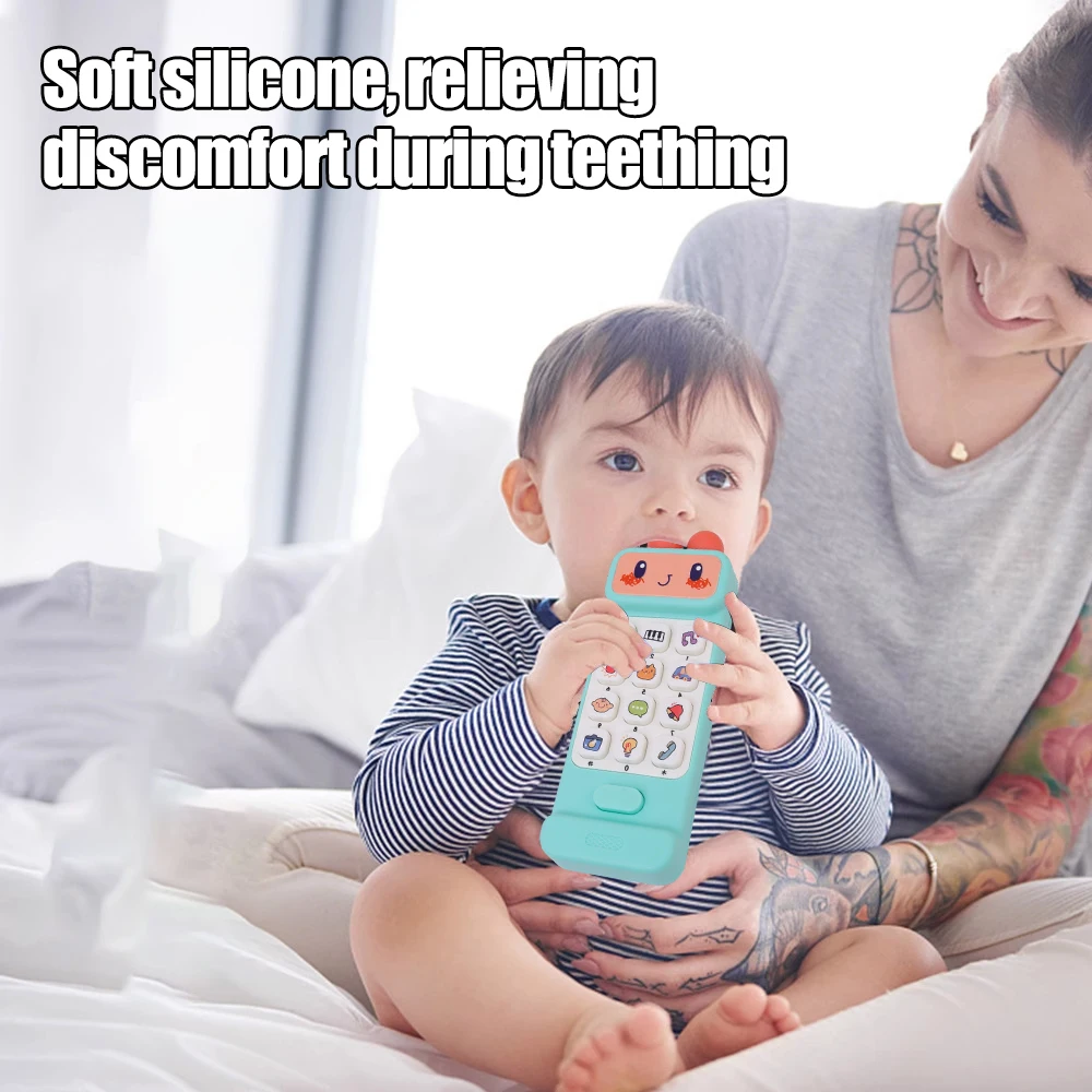 Baby Teething Glue Simulation Mobile Phone Story Machine Children's Music Early Education Bilingual Learning Enlightenment Toys