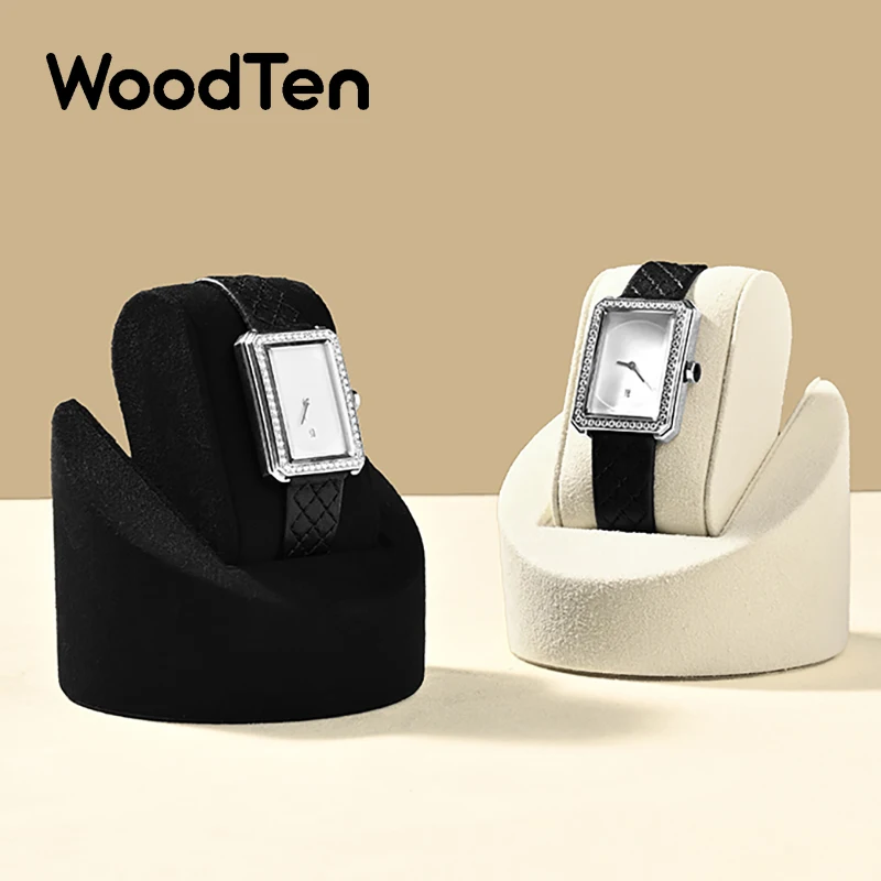 

Подставка для часов WoodTen из микрофибры, органайзер для украшений, подставка для демонстрации часов, держатель для одних часов, подставка для демонстрации ювелирных изделий и часов