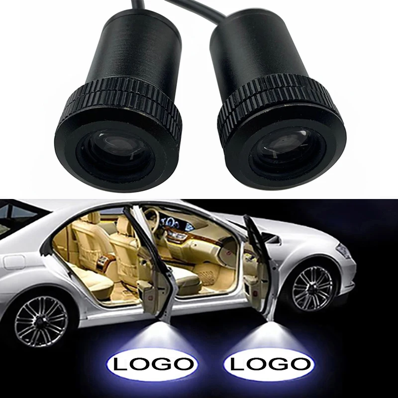 2PCS Universal Car Led Door Welcome Laser Projector Logo Ghost Shadow Night Light Car Courtesy Lamp Car Accessories kit for Kia