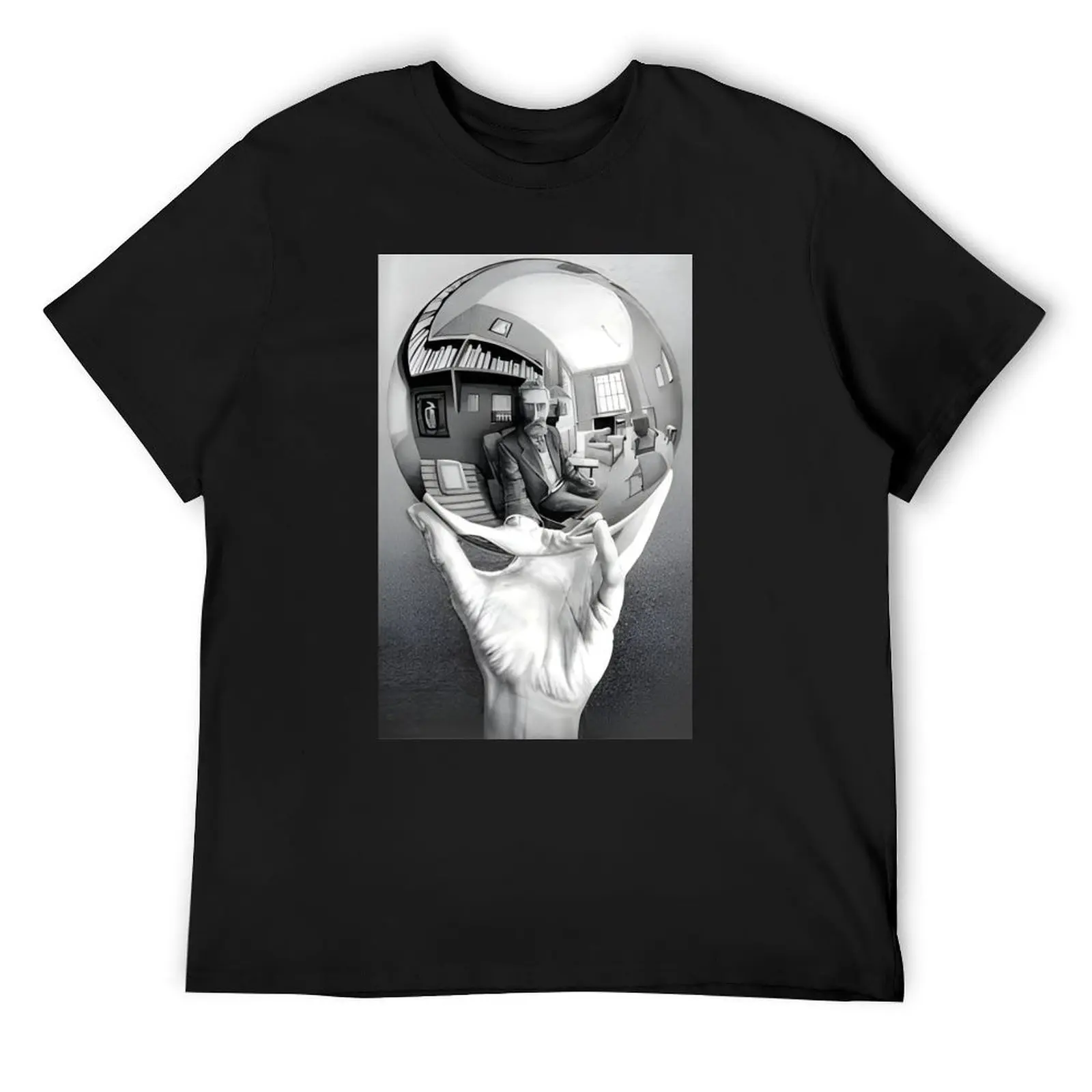 M.C. Escher - Hand with Reflecting Sphere T-Shirt new edition summer clothes cotton graphic tees anime shirts men