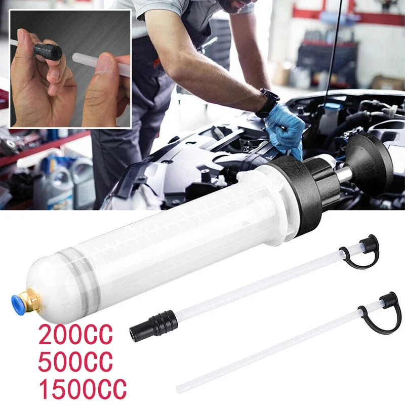 

Car Oil Fluid Extractor Siphon Pump Brake Fluid Fluid Syringe Pump Auto Manual Suction Vacuum Fuel Transfer Hand Pump 500/1500cc