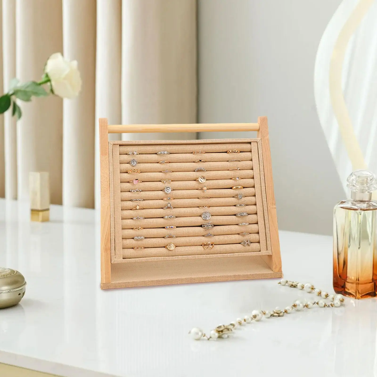 Wooden Jewelry Storage Stand Organizer Versatile Home Decoration Display Stand