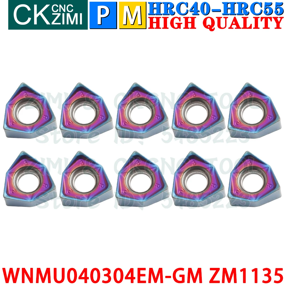 WNMU040304EM-GM ZM1135 WNMU 040304 Carbide Inserts Fast Feed Milling Insert MFWN90 CNC Indexable Heavy Face Cutting Milling Tool