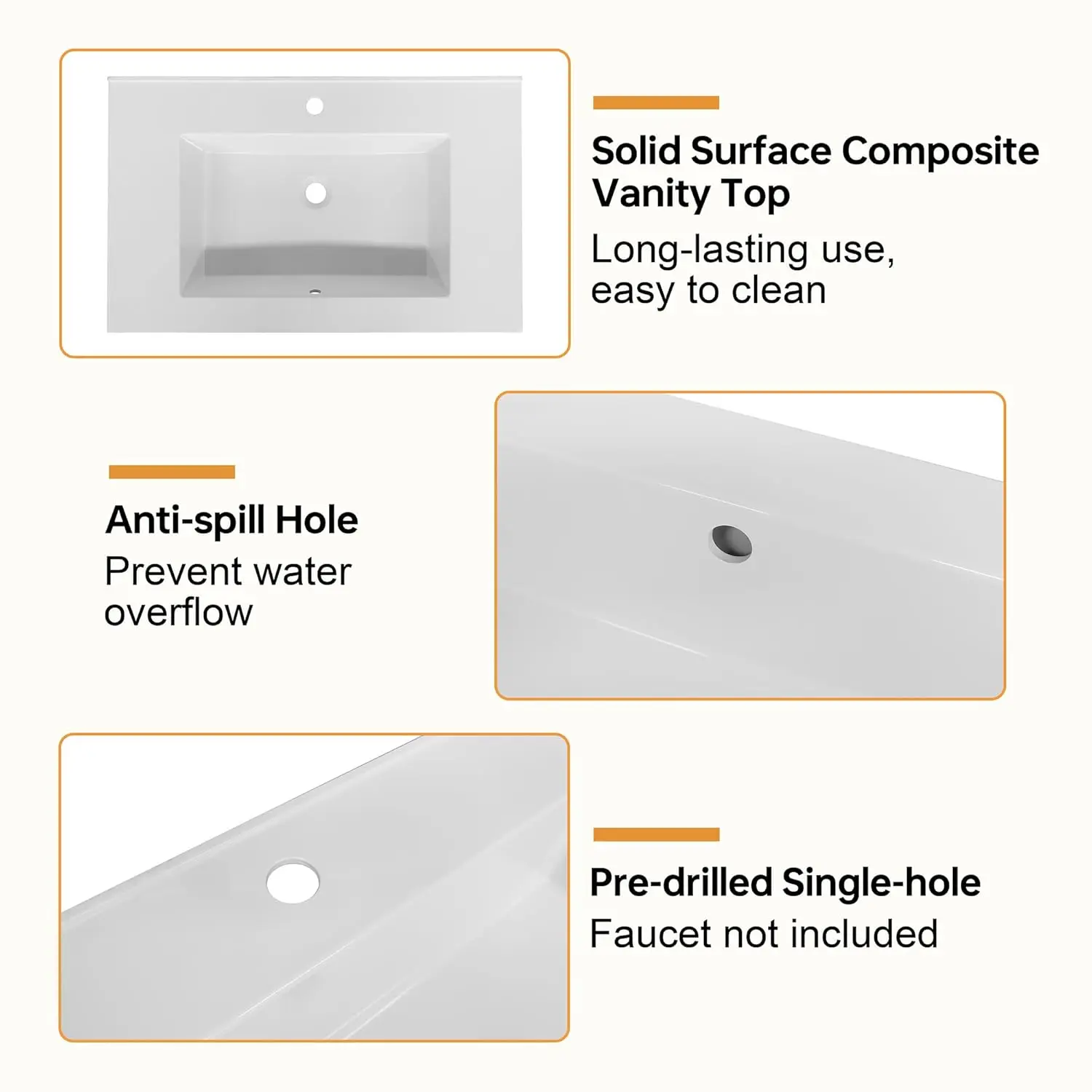 30" Modern Vanity Sink 6