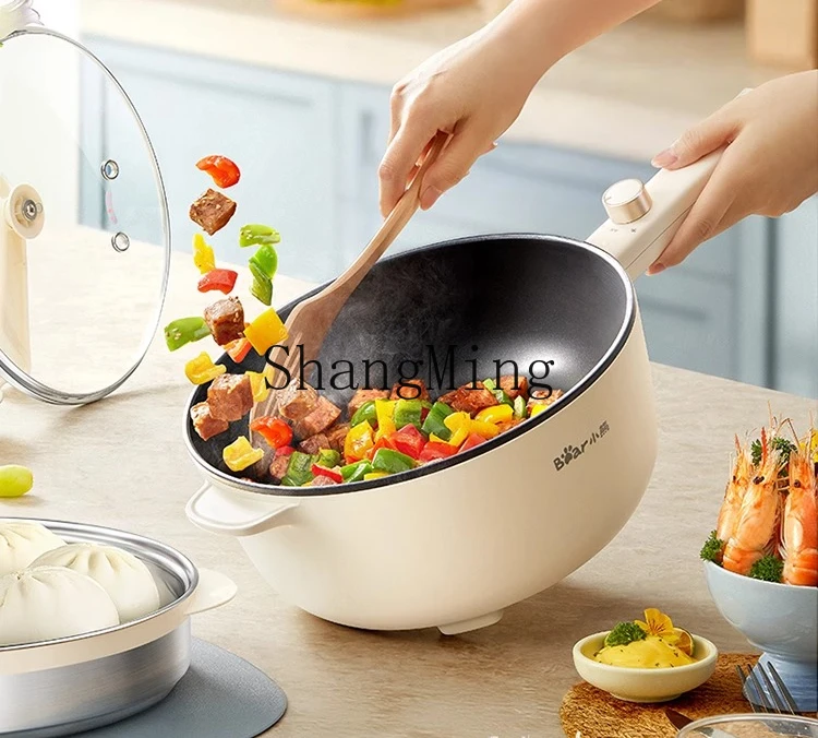 ZYY teglia elettrica multifunzionale integrata per uso domestico, padella antiaderente, macchina da cucina