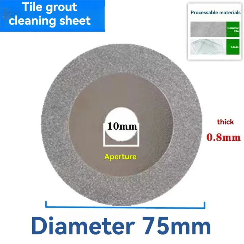 Disco de corte de 75Mm para amoladora angular de 10Mm, hoja de sierra Circular de Metal, aleta plana, almohadillas de lijado, herramienta-BAAQ, 6 uds.
