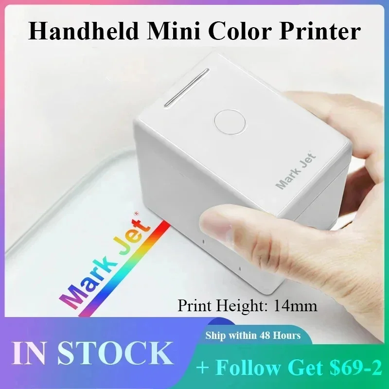 

Mark Jet Mini Portable Color Printer Customized Text Smartphone Wireless Printing Handheld Inkjet Printer Tattoo Printer