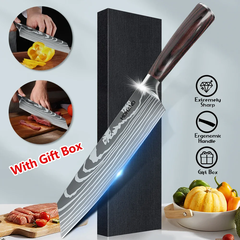 

8 inch Kitchen knife High Carbon Steel Chef Knife Sharp Meat Vegetable Chopper Professional Kitchen Cooking Knife ﻿Kitchen Tool