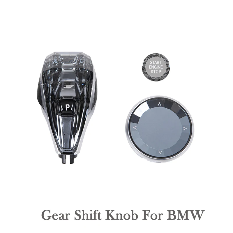 For BMW X3 F25 X4 F26 X5 G05 F15 E70 X6 F16 G06 E71 X7 G07 Crystal Gear Shift Knob Handle Gearbox Lever Stick Head Start Button