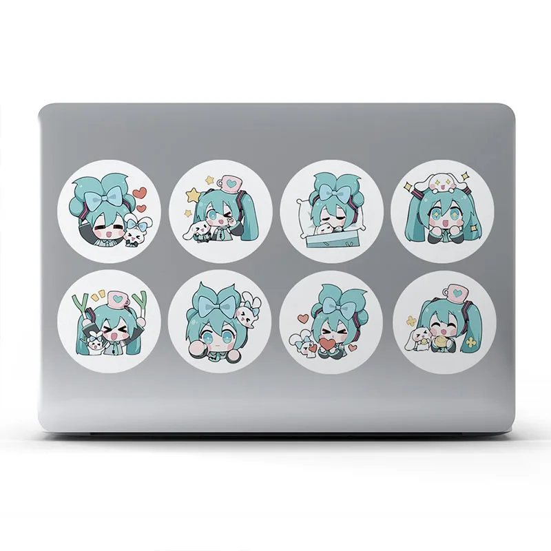 500PCS Cartoon Hatsune Miku Adesivi fai da te Cute Anime Figura Immagine Ricompensa per bambini Busta Sigillatura Graffiti Decorazione Adesivo