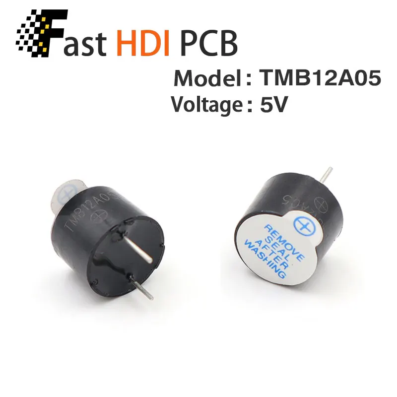 Micro Zumbador Magnético TMB09A05 9mm para Electrónica Compacta - Sonido Continuo DC 3V(Rojo)/5V(Azul)/12V(Negro) (Personalización OEM)