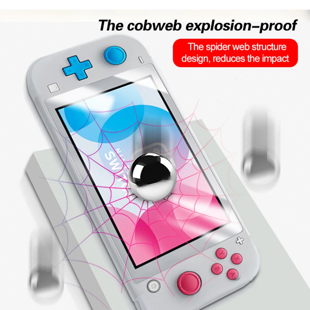 Nintendo switch lite用スクリーンプロテクター,強化ガラス,9h,0.3mm,ミニコンソール用,アクセサリー,2個