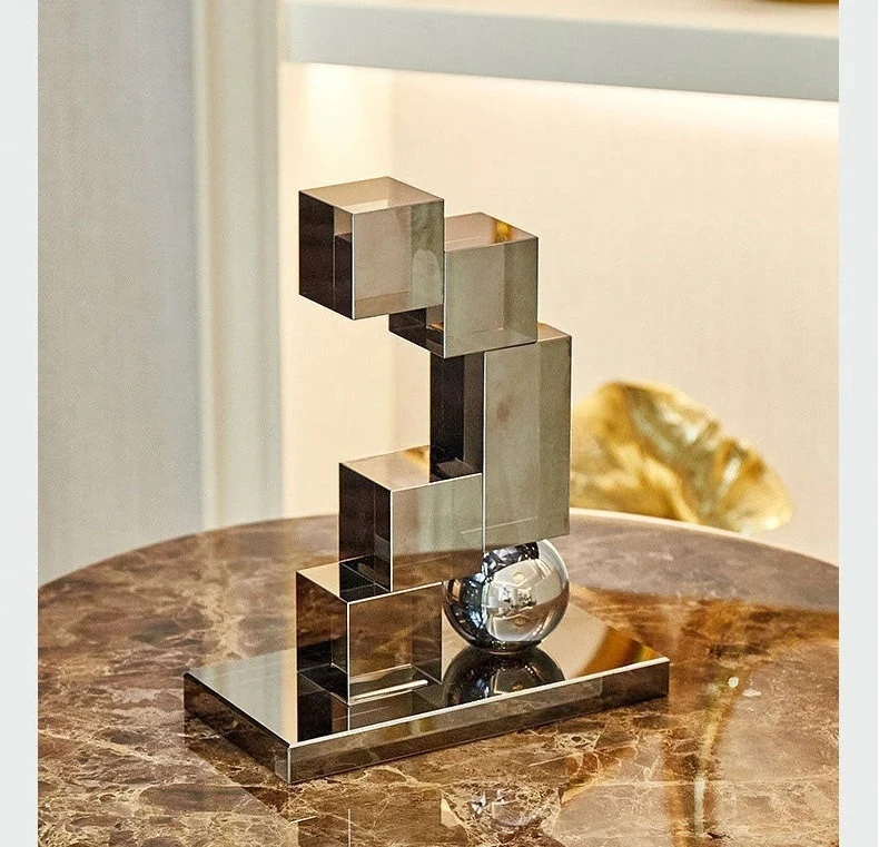 

Customizable Modern Simple European Square Ladder Decoration Model Living Room Wine Cabinet TV Cabinet Ornaments Home Decor