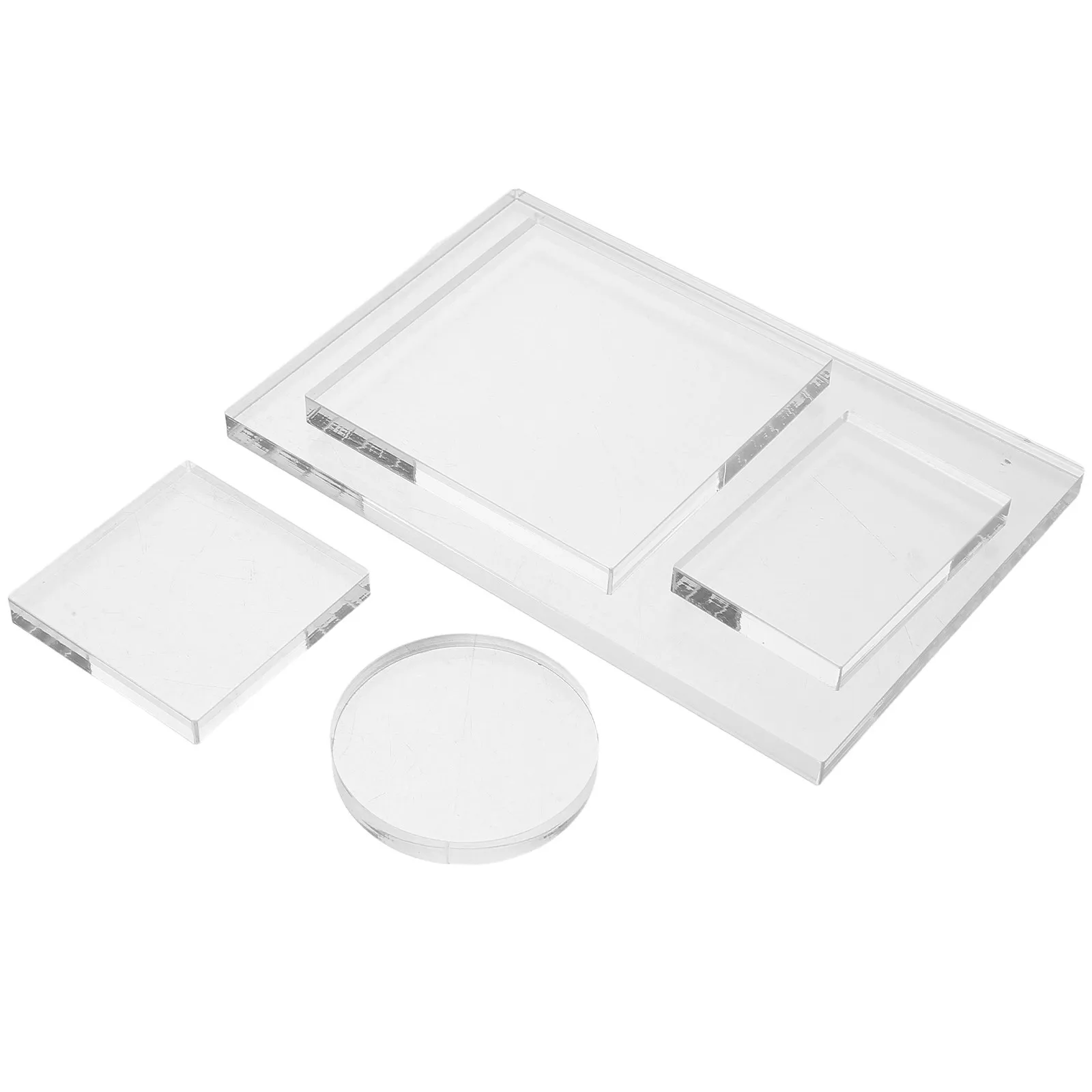 

5Pcs Stamp Handle Transparent Acrylic Block Smooth Surface for Accurate Stamping DIY Creative Crafting Scrapbook Journaling