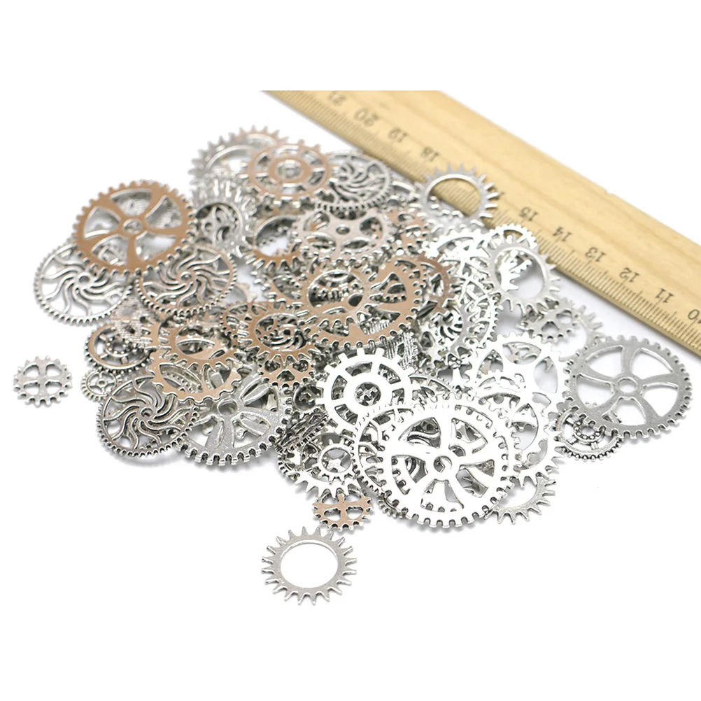

Gear Jewelry Making Accessories Mixed Colors Retro Steampunk Pendants Diy Charms For Necklace Bracelet Keychain Craft