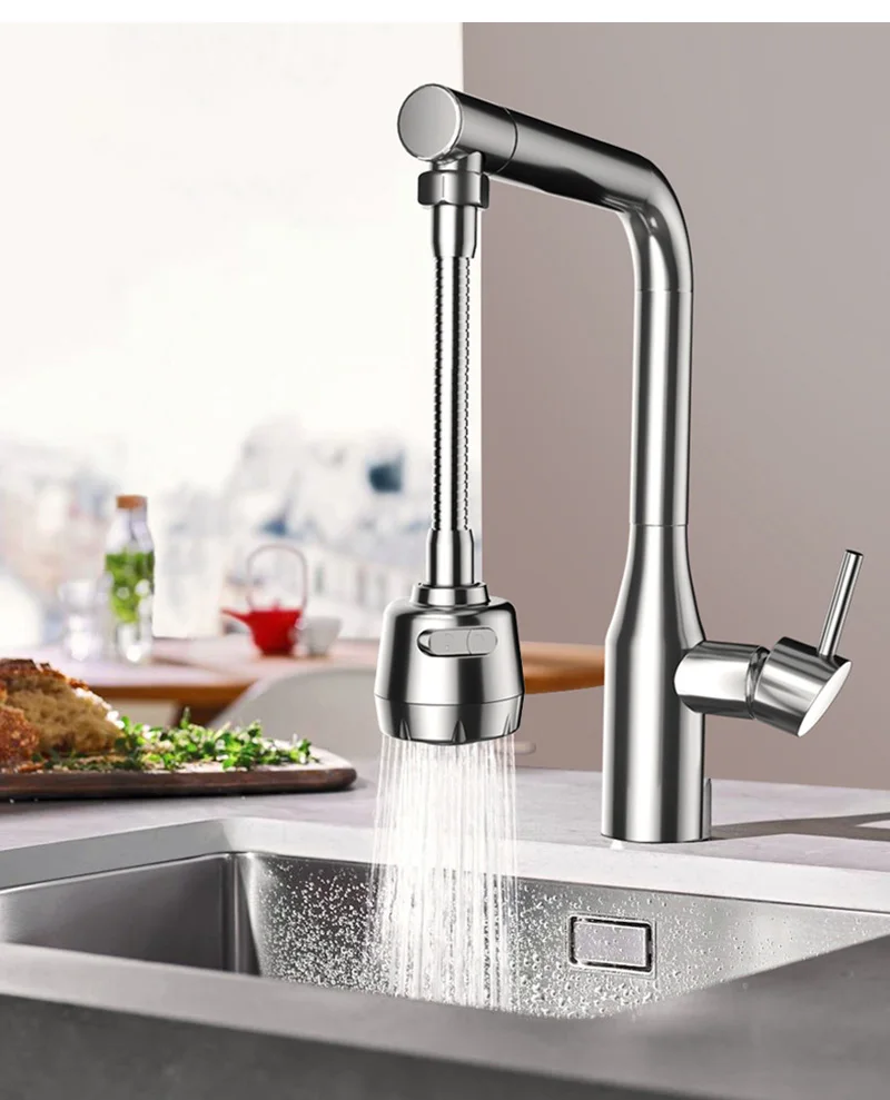 2/3 Modus Wasserhahn Extender 360 Grad Drehbare Wasserhahn Düse Adapter Hause Wasser Sparen Bubbler Küche Bad Wasserhahn Zubehör – Detail 8