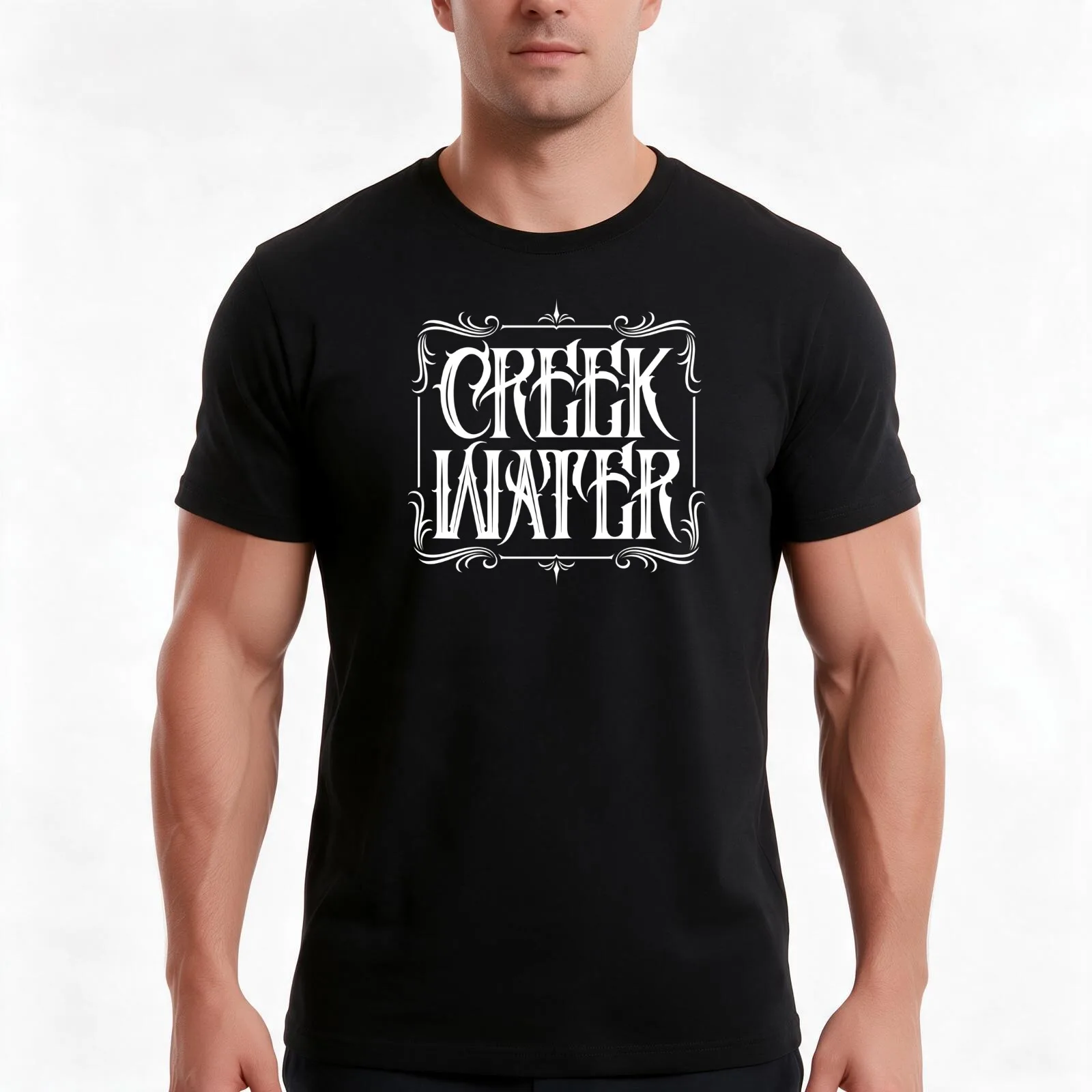 Prof American Whisky Creek Water T-Shirt, Summer Casual Cotton Tee, Oversized Streetwear Tops, Vintage Graphic Print