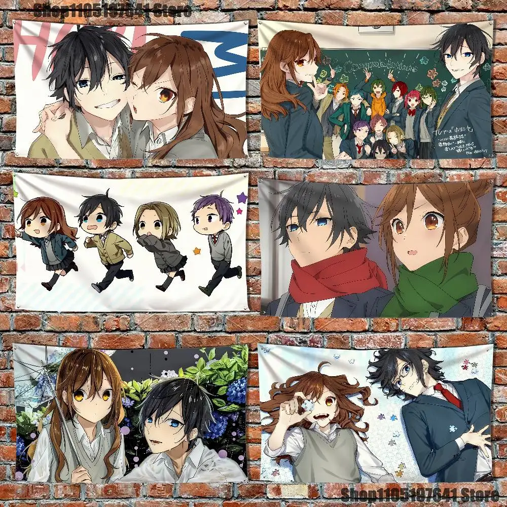 

Anime H-Horimiya High-Quality Flag Tapestry Banner Bedroom Living Room Bar Party Wall Decor Outdoor Use