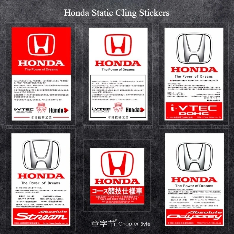 

Для Honda JDM наклейка Mugen Power Civic Accords CRV Odyssy Hrv Jazz CBR VTEC VFR лобовое стекло автомобиля электростатическая пленка