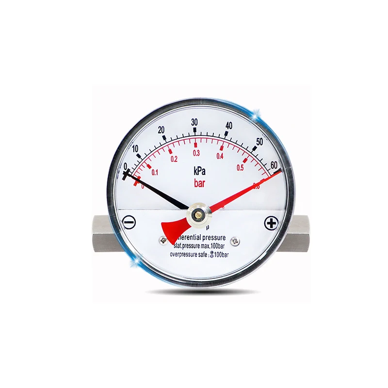 2026 80mm Diameter Stainless Steel Differential Pressure Gauge Manometer