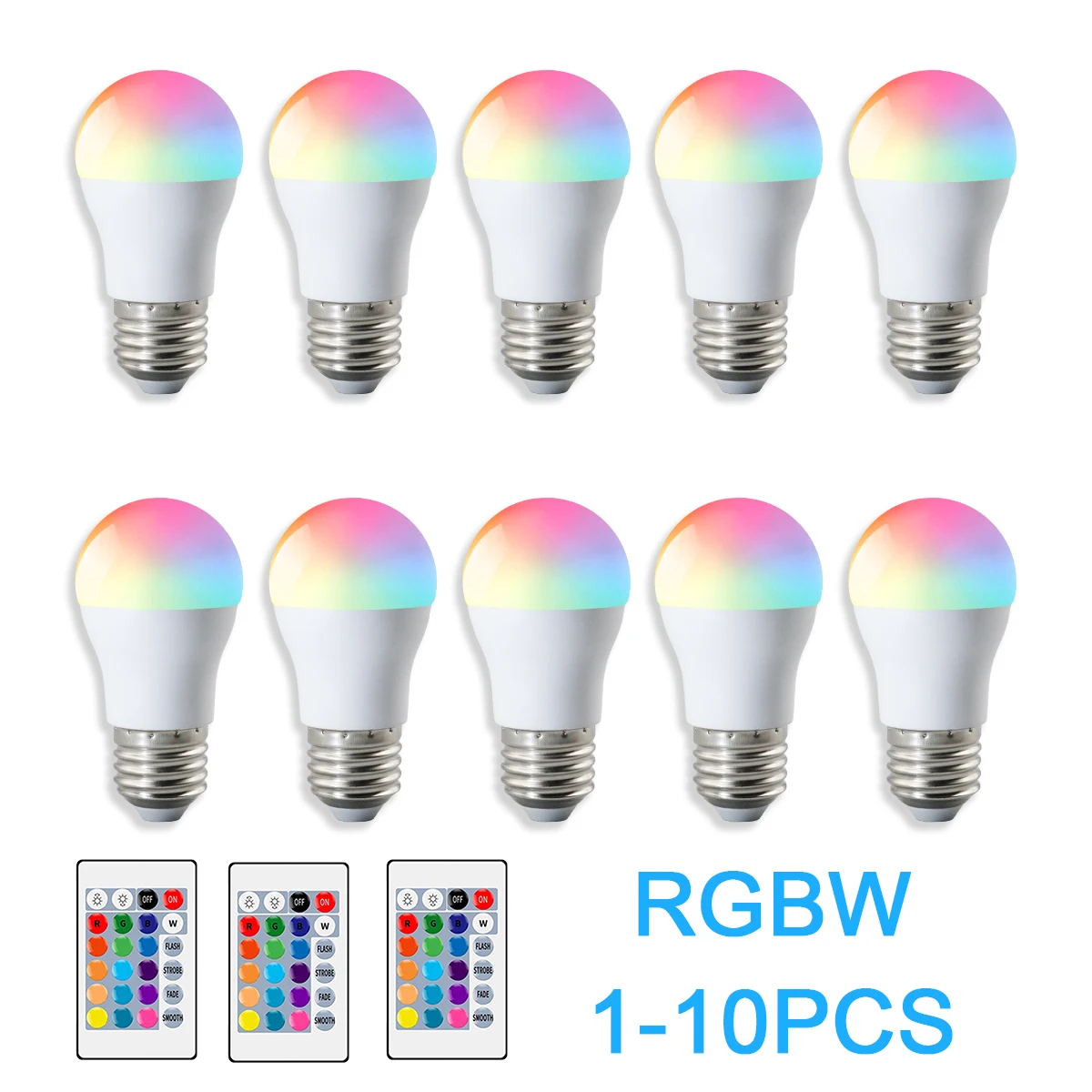 

1-10PCS No Flicker E27 G45 Mini Bulb RGB LED Lamp 24 Key 6W AC85-265V Remote Control Dimmable Colorful Change for Bedroom Lamp