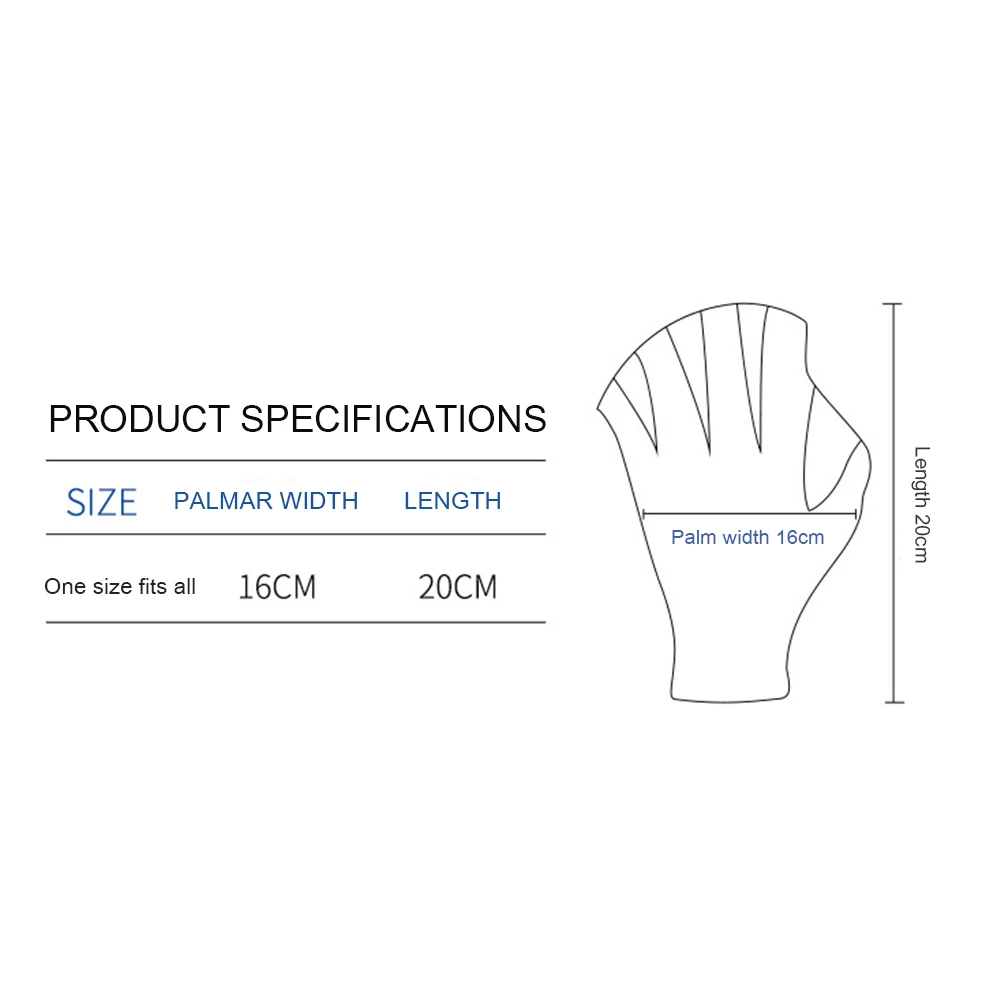قفازات السباحة للغوص من DIVE SAIL، معدات التدريب على شبكة مجداف اليد