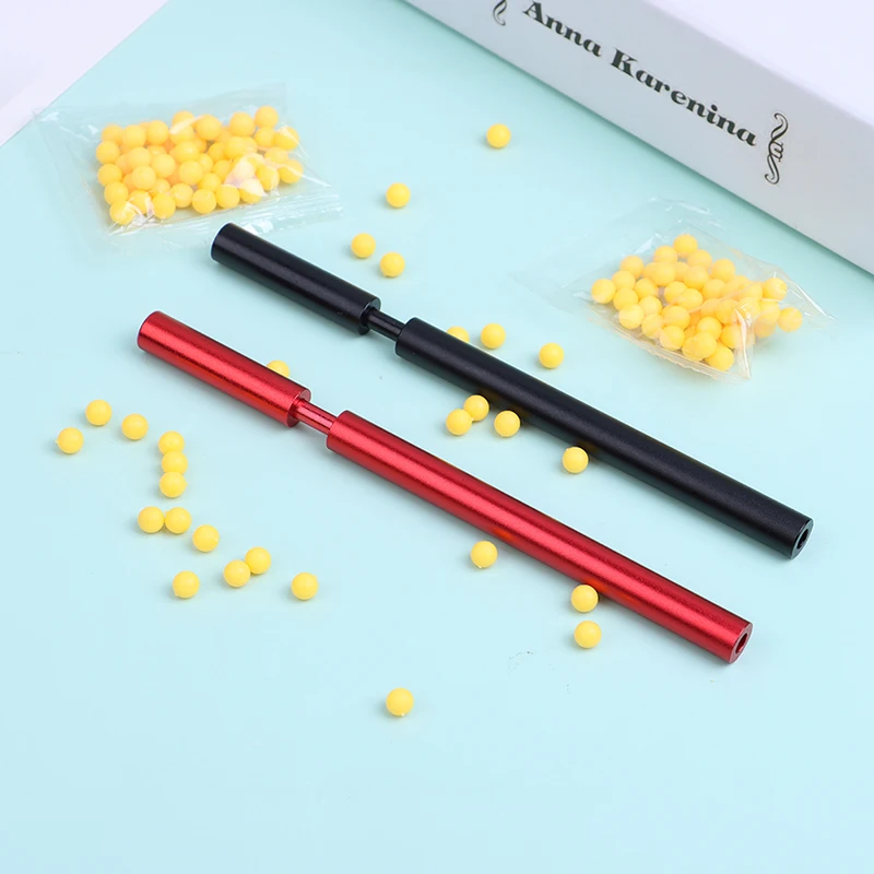 Metal Soft Pinball Launcher Guns Toy Small Ball Shooter Crackling Tube Simulation Shooting Game Interesting Cracking Kids Toys