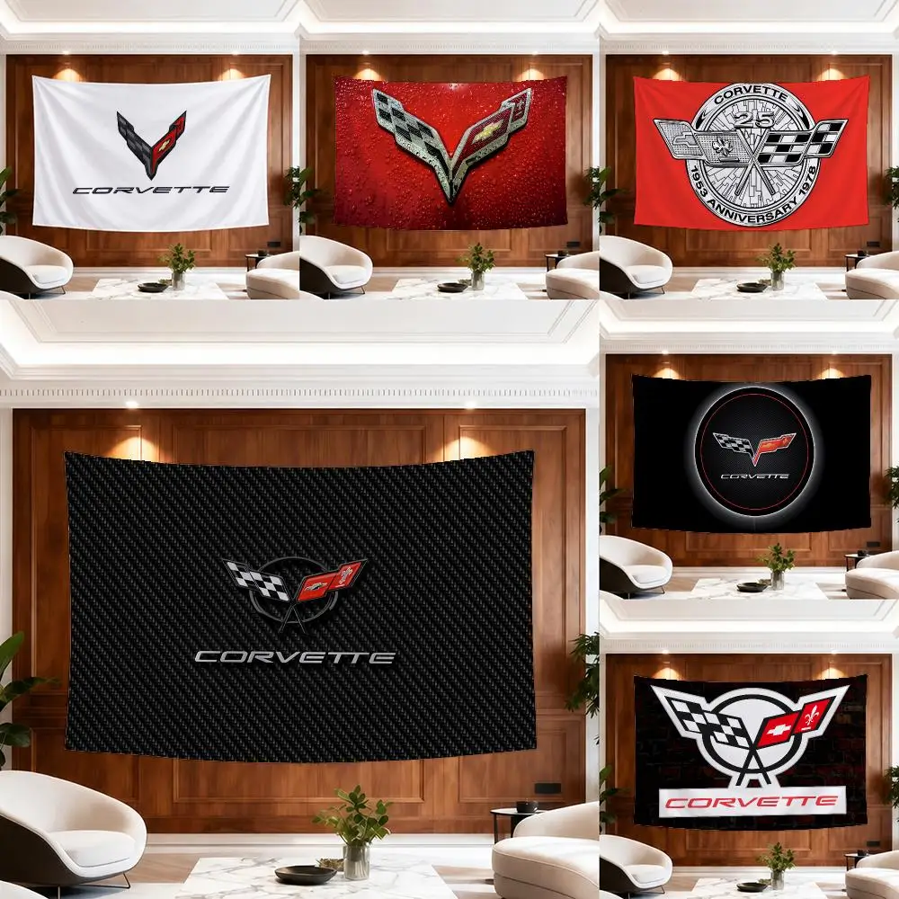 W-WORVETTE Game Tapestry Custom Living Bedroom Party Dormitory Interior Wall Bohemian Decoration Attached Clip